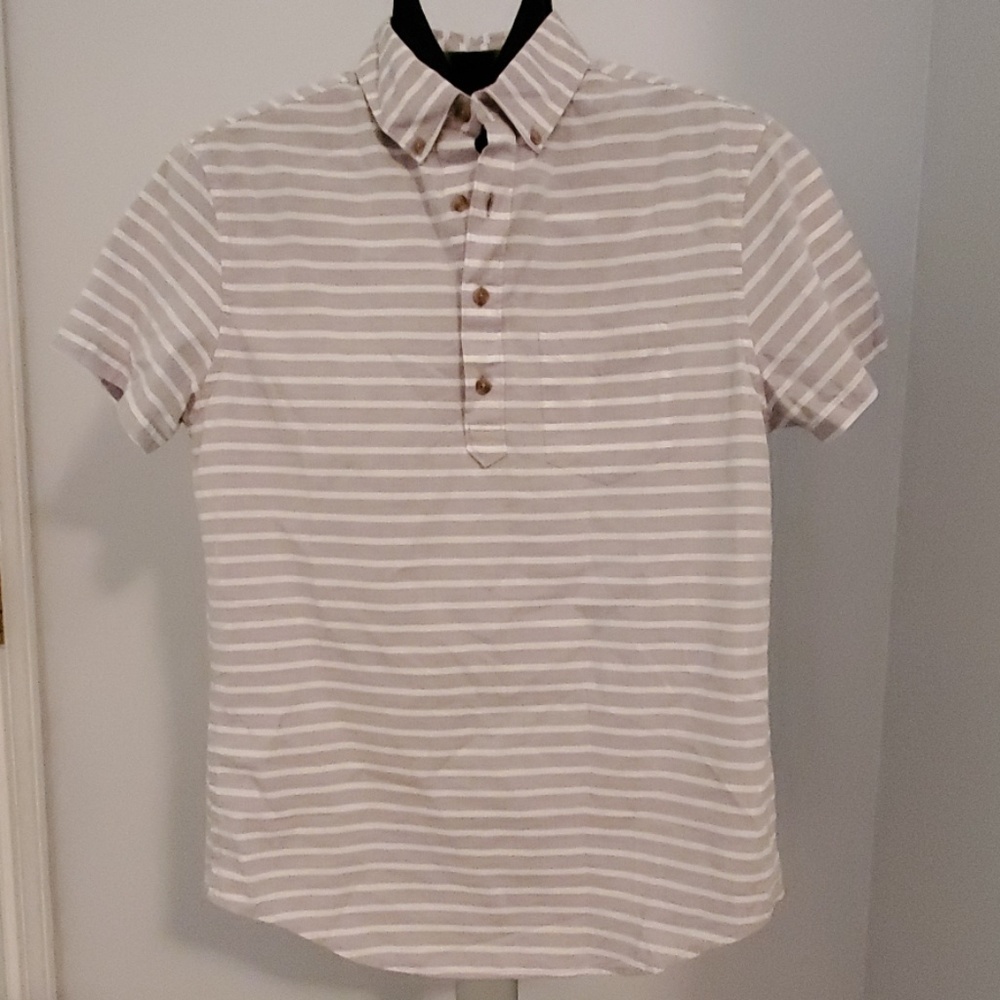 Casual Striped Button Down